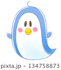 かわいい人気動物キャラクターイラスト素材【ペンギン4】全身 134758873