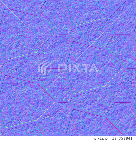 Seamless normal map texture of dry cracked soil. High resolution photo filter. Seamless normal map texture of dry cracked soil. High resolution photo filter. 134758941