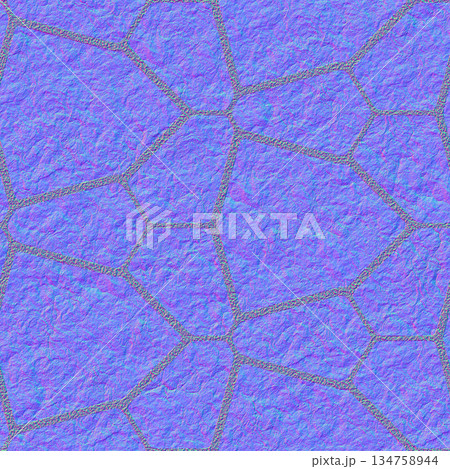 Seamless normal map texture of dry cracked...のイラスト素材 [134758944] - PIXTA