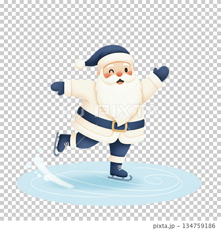 Beautiful watercolor winter fairy princess in blue and cream dress holding magic star wand. Hand drawn fantasy angel character illustration isolated on white background. 134759186