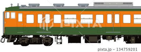 ドット絵の115系電車(湘南色) ドット絵の115系電車(湘南色) 134759201