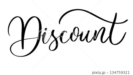 Discount lettering in elegant cursive style.のイラスト素材 [134759321] - PIXTA
