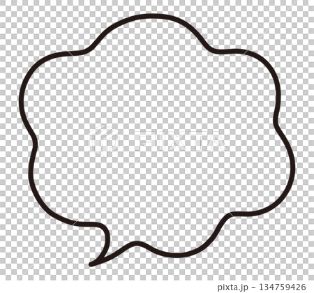簡單語音氣泡的向量插圖。單項、框架、邊框、語音氣泡 簡單語音氣泡的向量插圖。單項、框架、邊框、語音氣泡 134759426