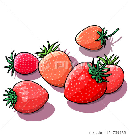 イチゴのイラスト素材 134759486