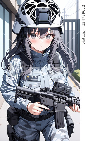 兵士の女の子 134759612