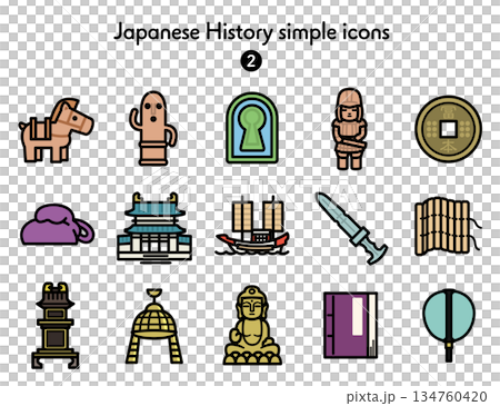 シンプルアイコン集 日本史2 134760420