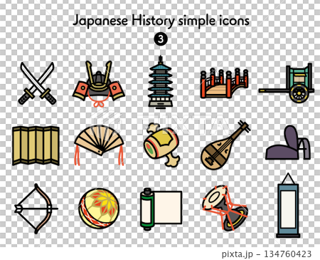 Simple Icon Collection Japanese History 3 134760423
