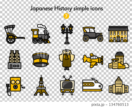 Simple Icon Collection Japanese History 7 Simple Icon Collection Japanese History 7 134760513