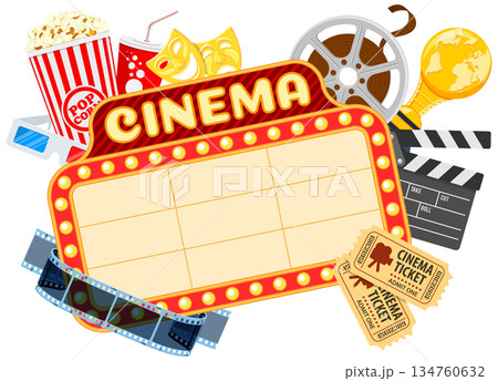 Cinema and Movie Banner Cinema and Movie Banner 134760632