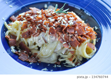 pasta or pasta carbonara or spaghetti or spaghetti carbonara with bacon pasta or pasta carbonara or spaghetti or spaghetti carbonara with bacon 134760744
