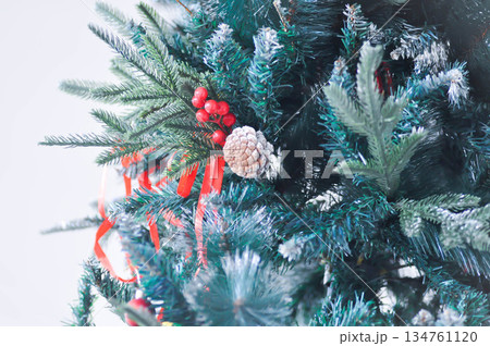 Christmas tree and Christmas decoration , artificial pine tree Christmas tree and Christmas decoration , artificial pine tree 134761120