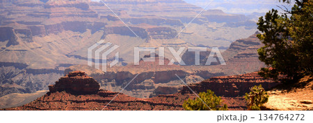 Hazy Sky Day At The Grand Canyon Arizona 134764272