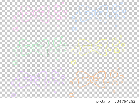 Six-colored ribbon parts material part 2 Six-colored ribbon parts material part 2 134764282