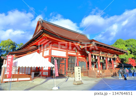 【京都府】晴天の八坂神社の本殿 134764651