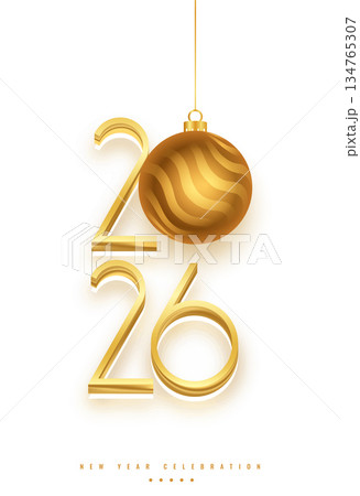 3d style golden 2026 new year festive poster 3d style golden 2026 new year festive poster 134765307