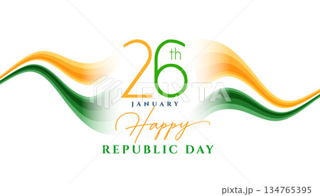 happy republic day 26th january patriotic background with flowing tricolor flag happy republic day 26th january patriotic background with flowing tricolor flag 134765395