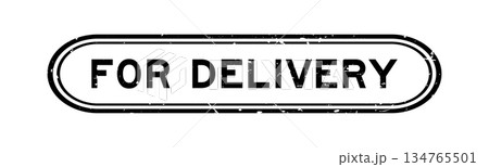 Grunge black for delivery word rubber seal stamp on white background 134765501