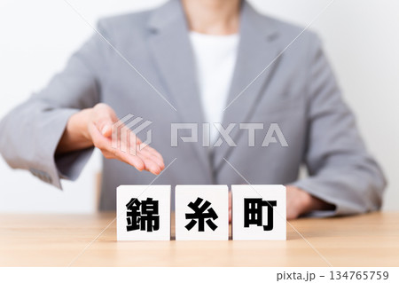 錦糸町のブロックとスーツを着たミドル女性ビジネスウーマン 錦糸町のブロックとスーツを着たミドル女性ビジネスウーマン 134765759