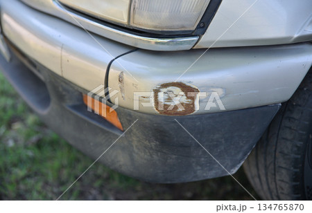 scratch stain from accident in daily life using of truck scratch stain from accident in daily life using of truck 134765870