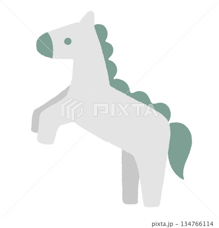 ジャンプする馬 白馬 ジャンプする馬 白馬 134766114