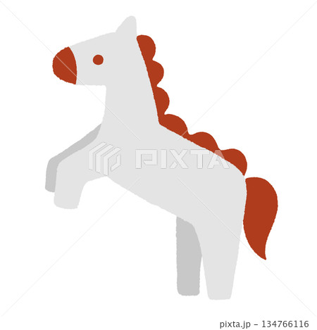 ジャンプする馬 白馬 ジャンプする馬 白馬 134766116