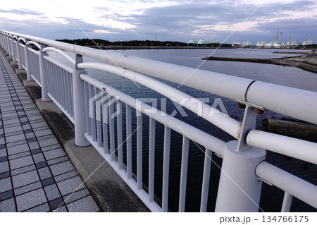 冬の夕刻の海 134766175