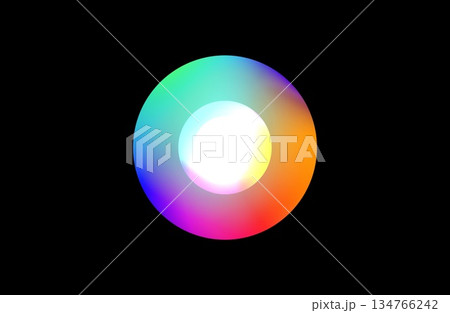 光る色の丸い図形 134766242