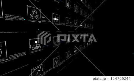 未来的なデータ分析画面 未来的なデータ分析画面 134766244