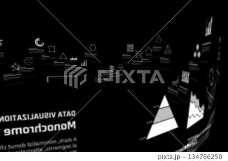 未来的なデータ分析画面 134766250