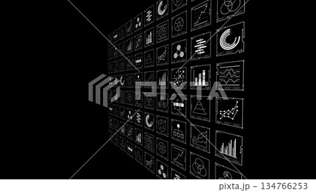 データ分析ホログラム表示 134766253