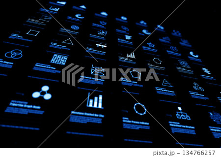青いデジタルグラフ一覧 134766257