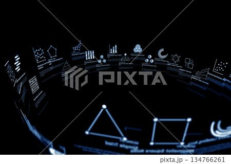 未来的なデータ分析画面 未来的なデータ分析画面 134766261