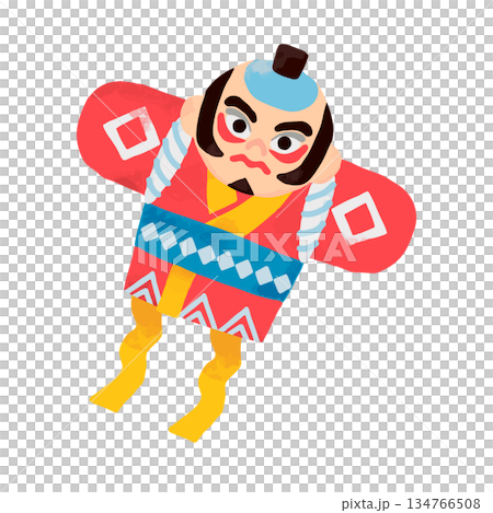 可愛的風箏飛行插圖 134766508