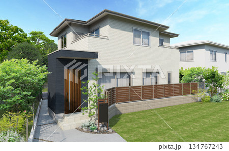 旗竿地に建つ注文住宅 旗竿地に建つ注文住宅 134767243