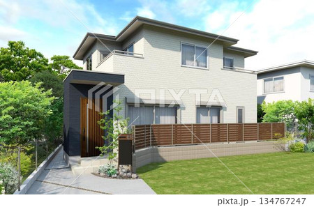 陽当たりのよい旗竿地に建つ注文住宅2 陽当たりのよい旗竿地に建つ注文住宅2 134767247