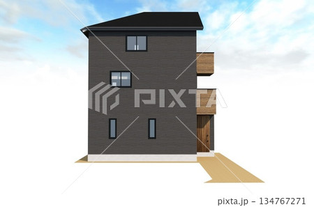 旗竿地に建つシックな3階建て戸建住3 旗竿地に建つシックな3階建て戸建住3 134767271