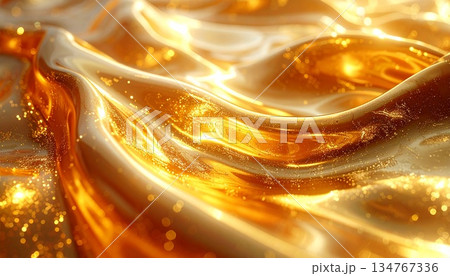 金色のグラデーションの背景素材 金色のグラデーションの背景素材 134767336