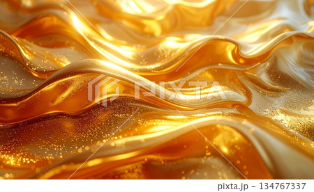 金色のグラデーションの背景素材 134767337