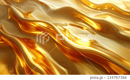 金色のグラデーションの背景素材 134767366