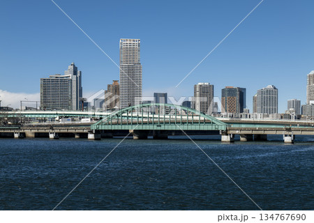 遊歩道となった豊洲「晴海橋梁 (旧晴海鉄道橋) 」 2025年12月 遊歩道となった豊洲「晴海橋梁 (旧晴海鉄道橋) 」 2025年12月 134767690