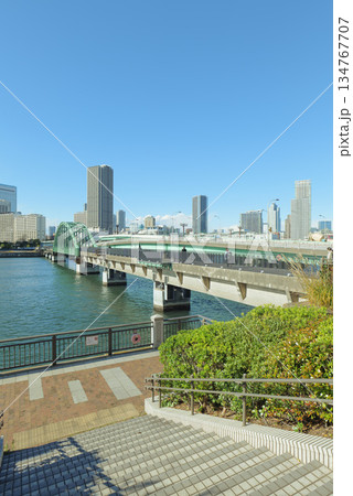 遊歩道となった豊洲「晴海橋梁 (旧晴海鉄道橋) 」　2025年12月 134767707