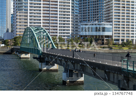 遊歩道となった豊洲「晴海橋梁 (旧晴海鉄道橋) 」　2025年12月 134767748