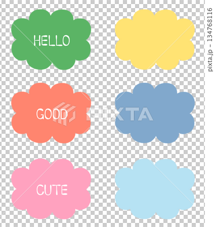Colorful speech bubbles set Colorful speech bubbles set 134768116