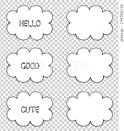 吹き出しセット 134768118