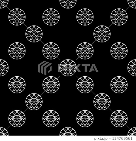 AI tech vector Artificial Intelligence business round seamless pattern in outline style AI tech vector Artificial Intelligence business round seamless pattern in outline style 134769561