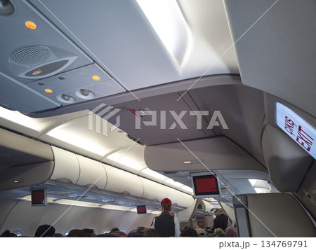 Airplane Cabin Interior Airplane Cabin Interior 134769791