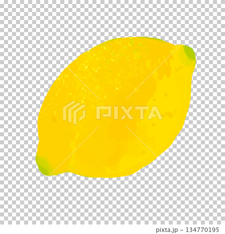 Hand-drawn cute whole lemon illustration 1 Hand-drawn cute whole lemon illustration 1 134770195