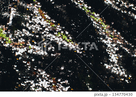 background made of two-sided sequins 134770430