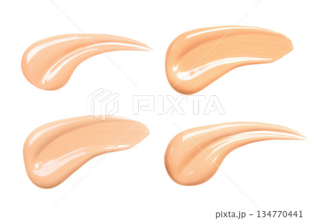 Three smears of foundation Three smears of foundation 134770441