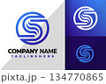 Letter S Circle Blue Logo Design Element Stock Vector Illustration Template 134770865